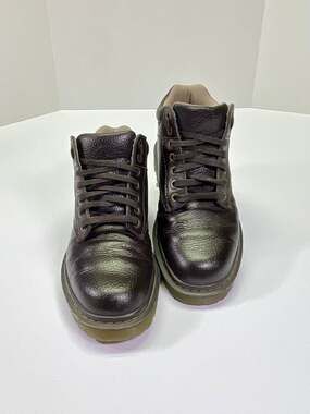 Dr. Martens Harrisfield Brown Pebbled Leather Ankle Boots Men's US 8